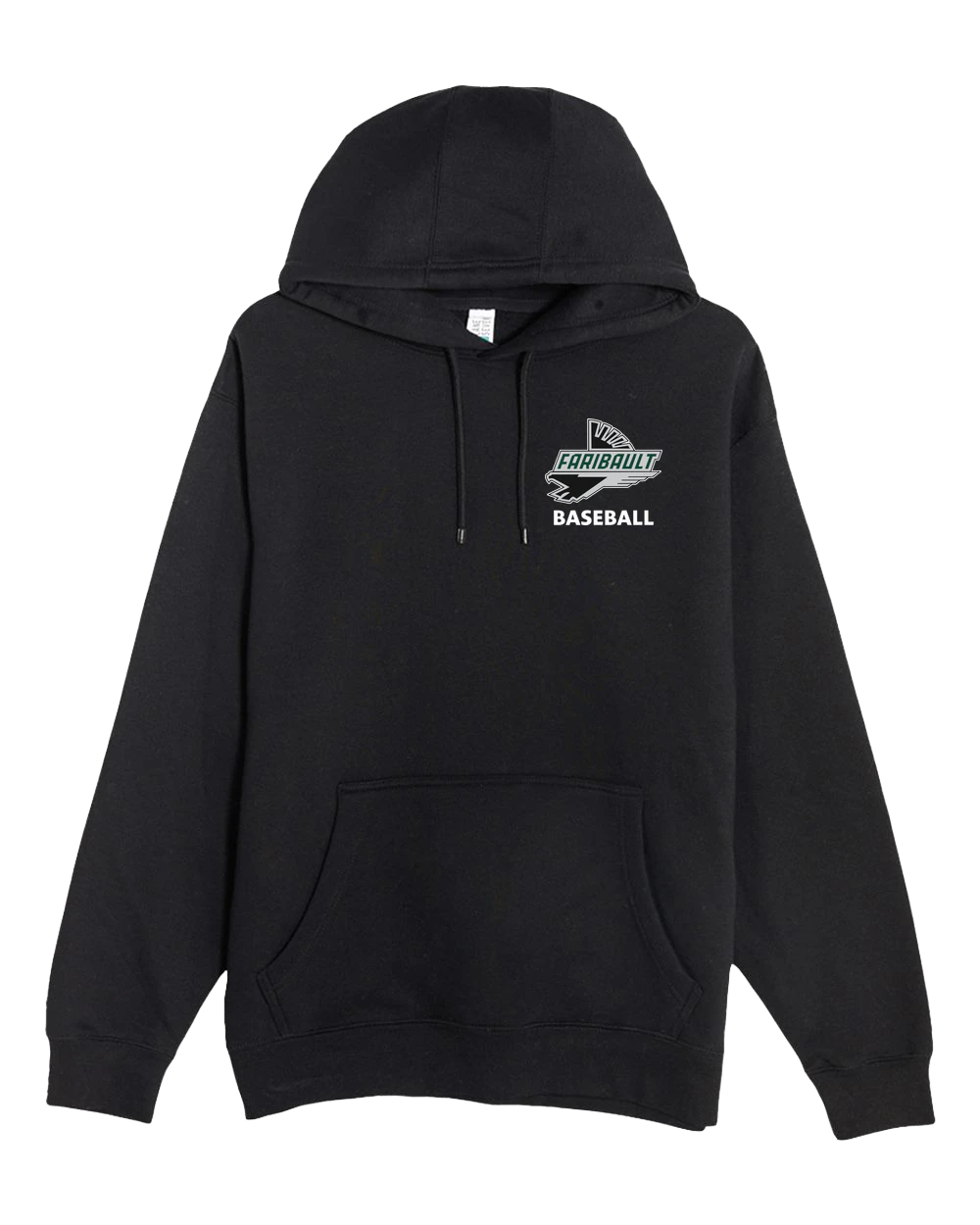 Faribault Baseball - Black Hoodie Value - Left Chest