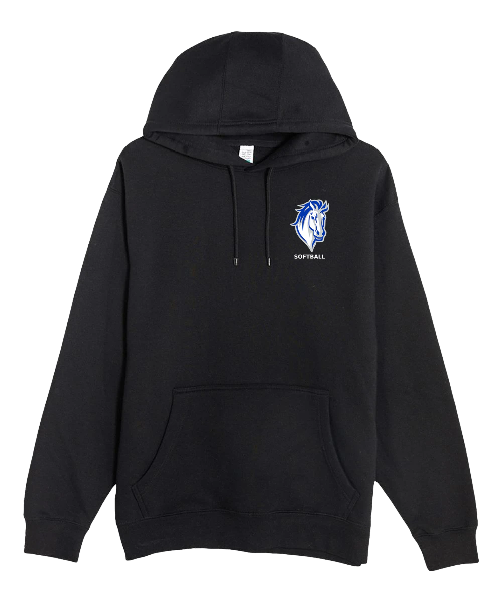 Mora Softball - Black Hoodie Value - Left Chest