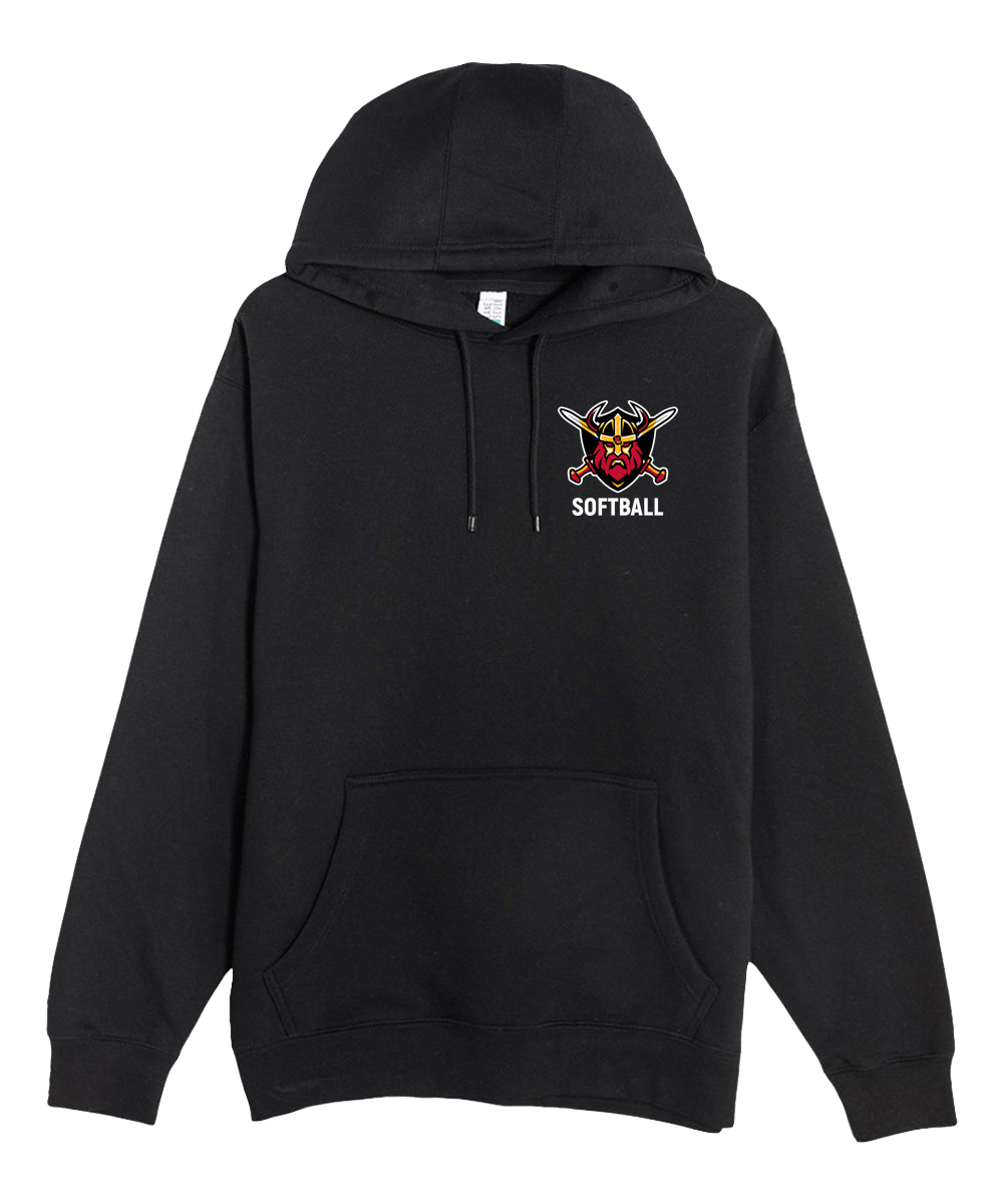 Mille Lacs Softball - Black Hoodie Value - Left Chest