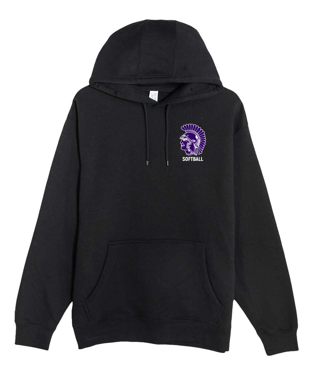 Barnesville Softball - Black Hoodie Value - Left Chest