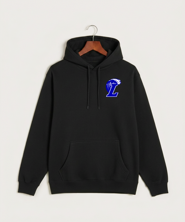 Lakeview High School Football (Boys) - Black Hoodie Value - Left Chest