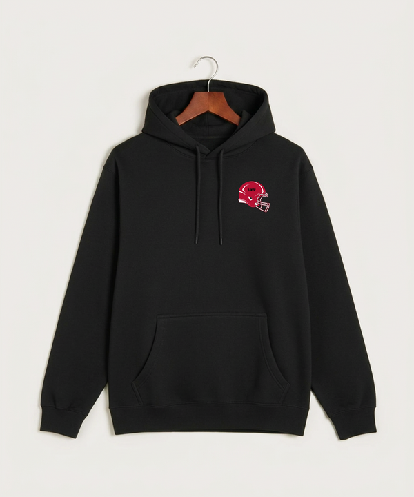 Detroit Lakes Community High School Football (Boys) - Black Hoodie Value - Left Chest