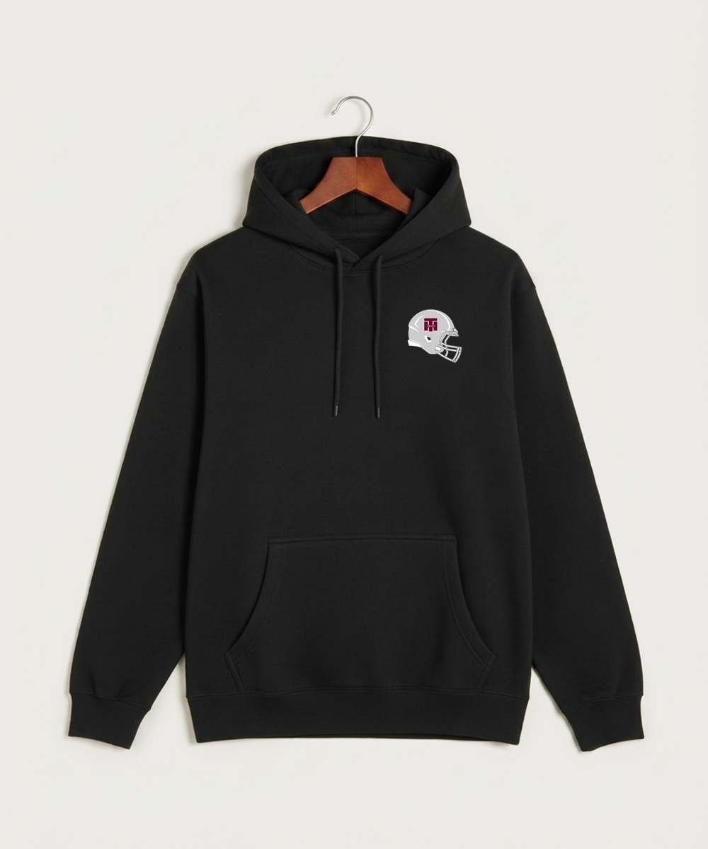 Two Harbors High School Football (Boys) - Black Hoodie Value - Left Chest