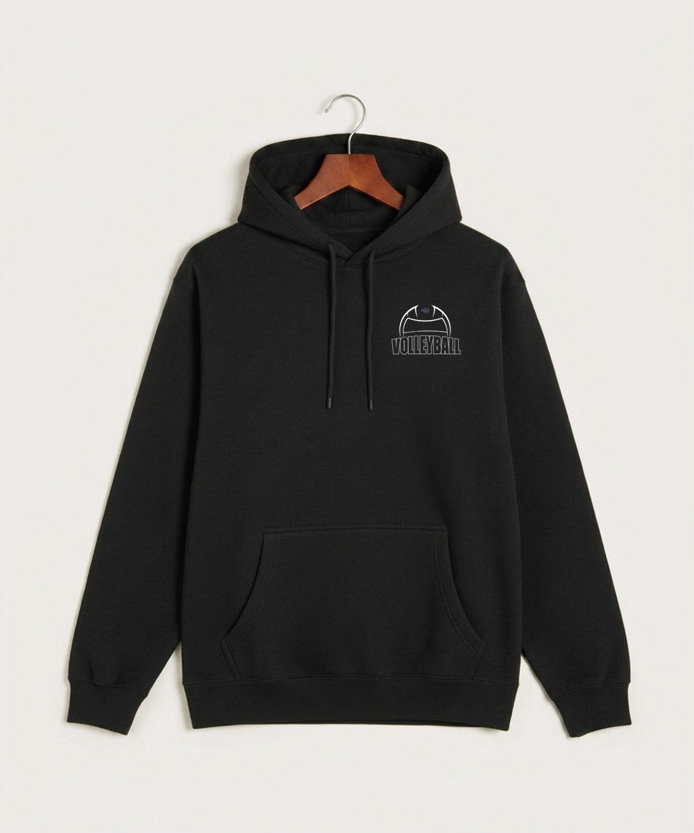 Zumbrota Mazeppa High School Volleyball (Girls) - Black Hoodie Value - Left Chest