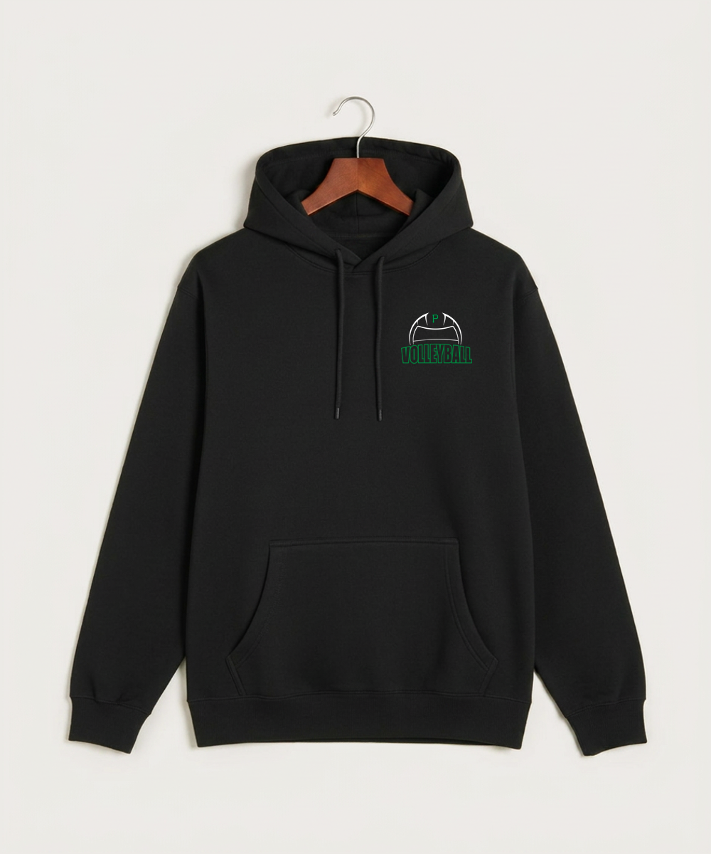 Pipestone Area High School Volleyball (Girls) - Black Hoodie Value - Left Chest