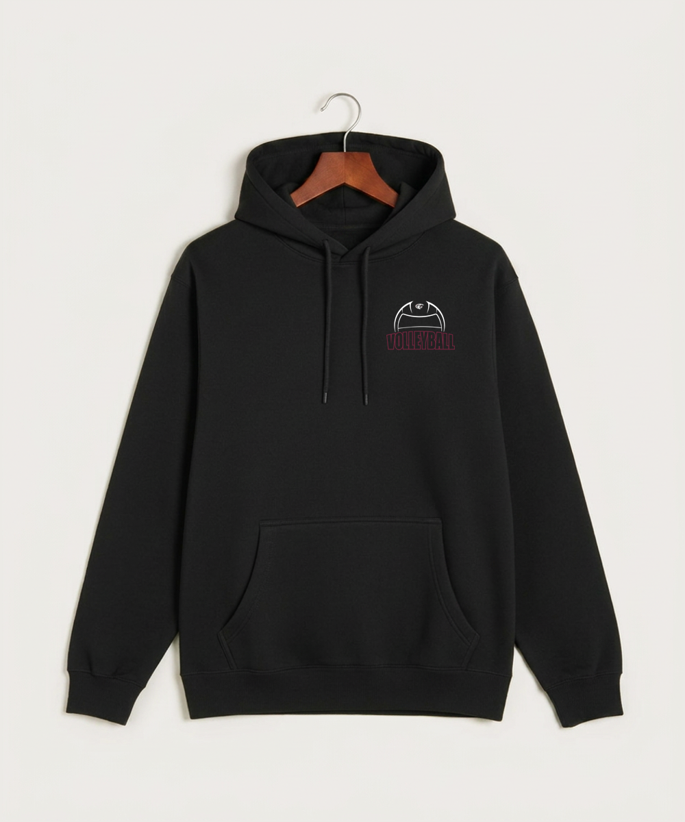 Triton High School Volleyball (Girls) - Black Hoodie Value - Left Chest