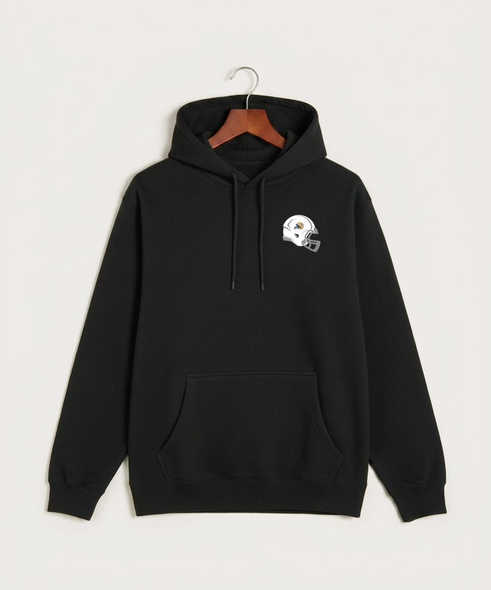 Braham Area High School Football (Boys) - Black Hoodie Value - Left Chest