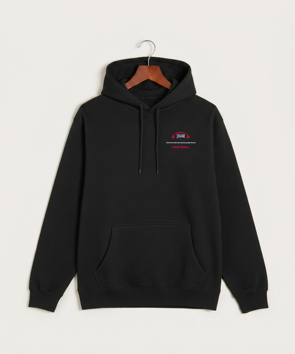 Kerkhoven-Murdock-Sunburg High School Football (Boys) - Black Hoodie Value - Left Chest