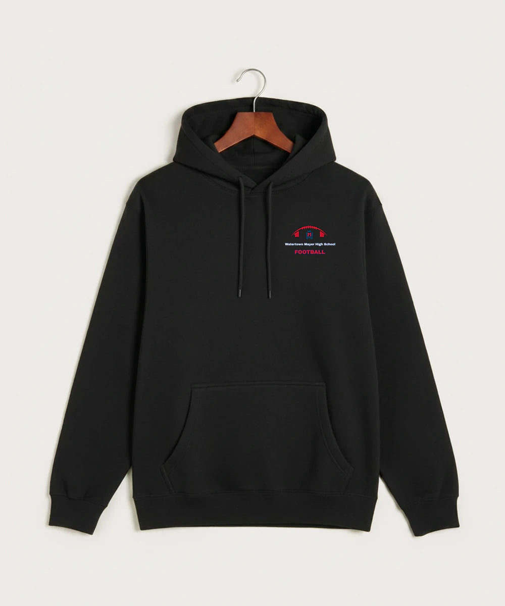 Watertown Mayer High School Football (Boys) - Black Hoodie Value - Left Chest