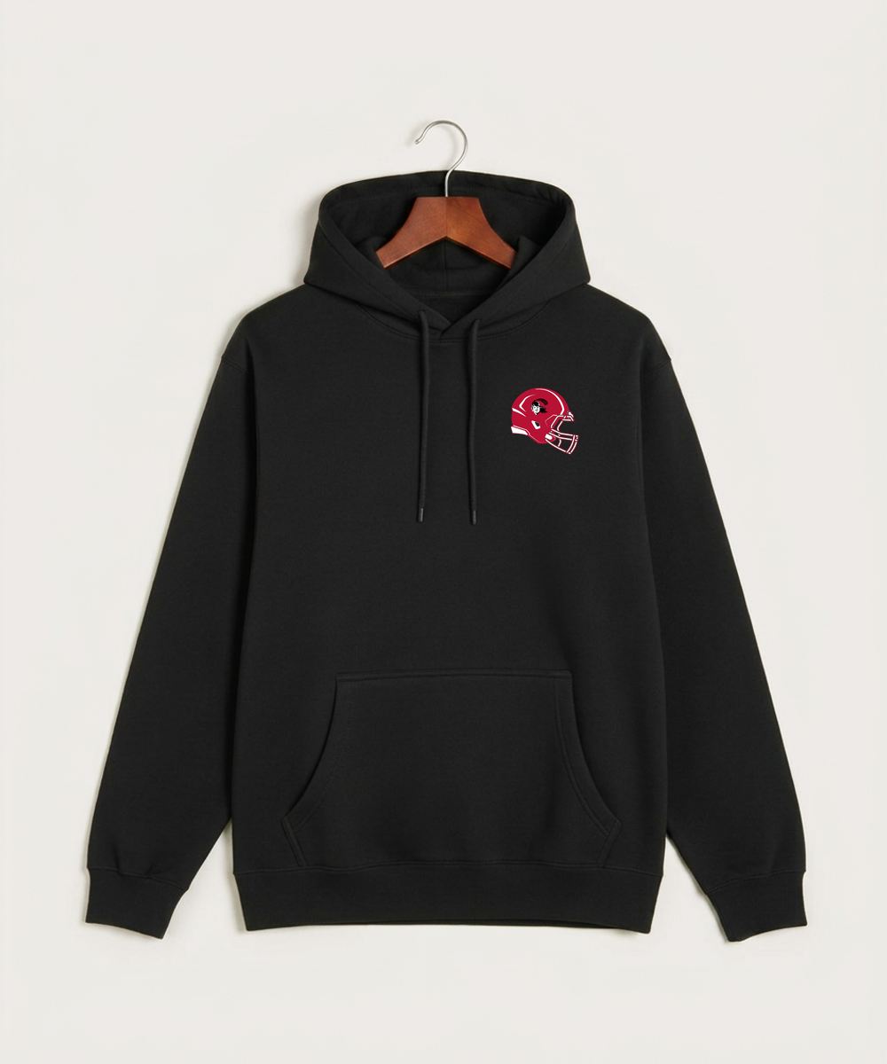 Border West Football (Boys) - Black Hoodie Value - Left Chest