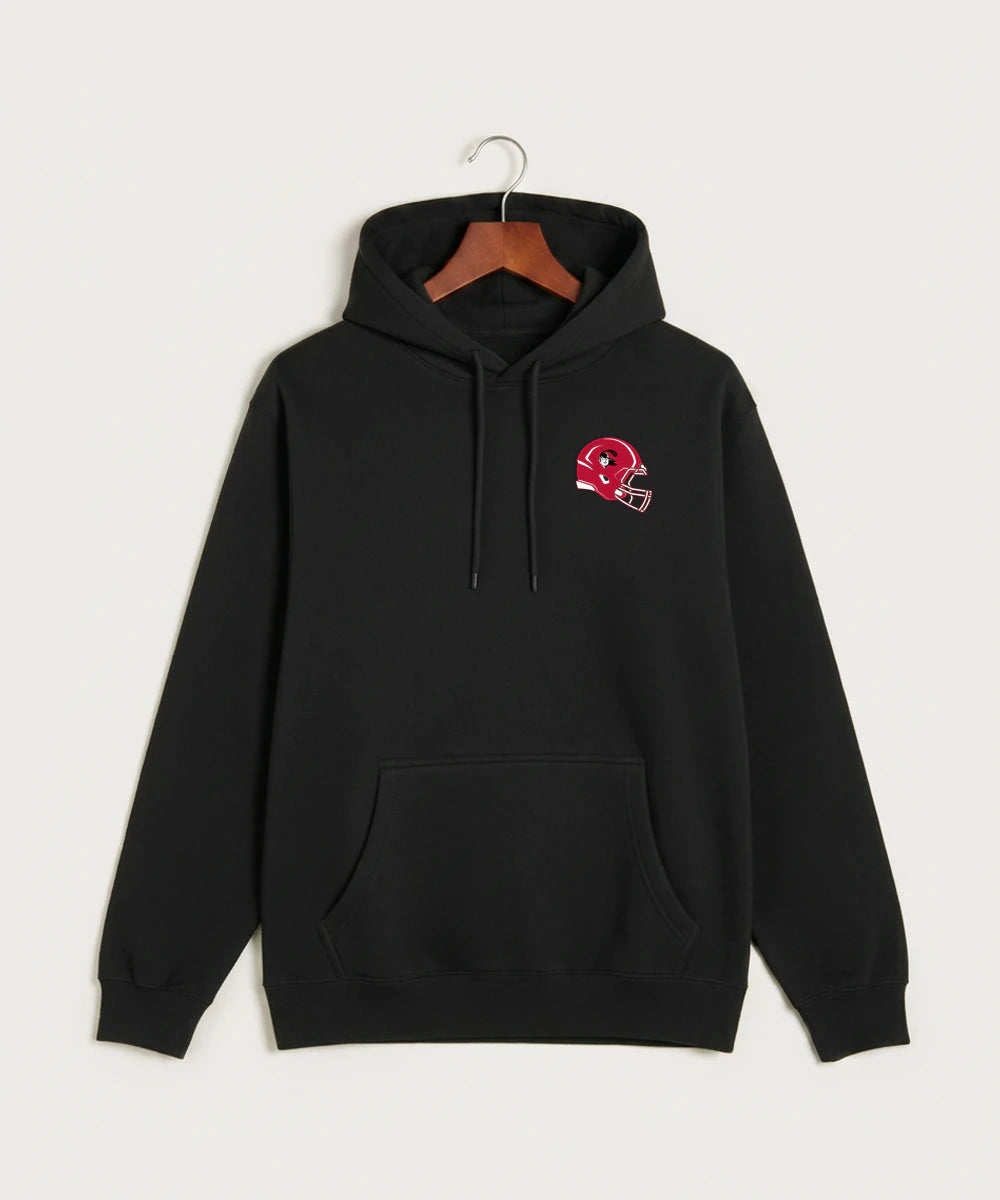 Border West Football (Boys) - Black Hoodie Value - Left Chest