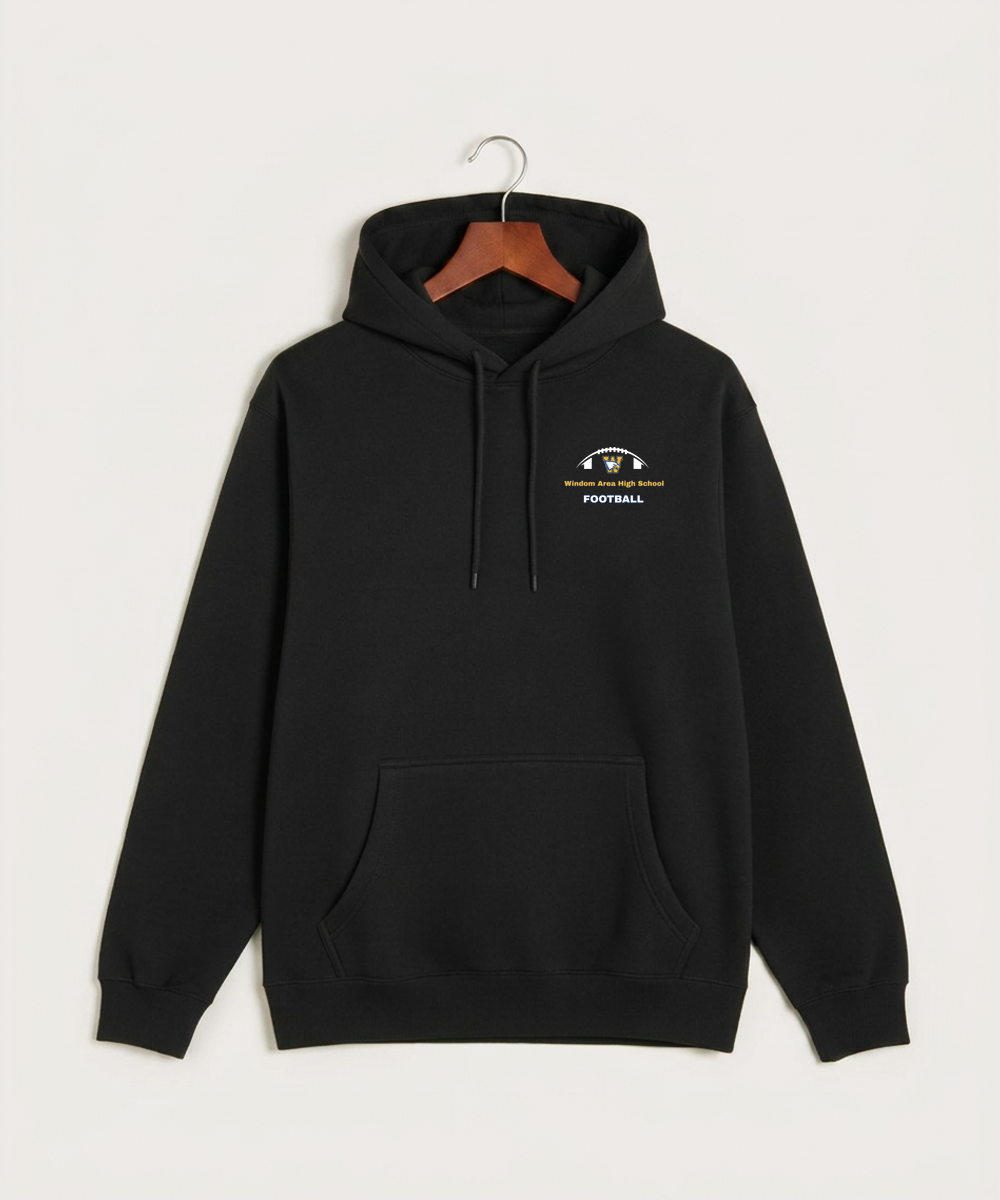 Windom Area High School Football (Boys) - Black Hoodie Value - Left Chest