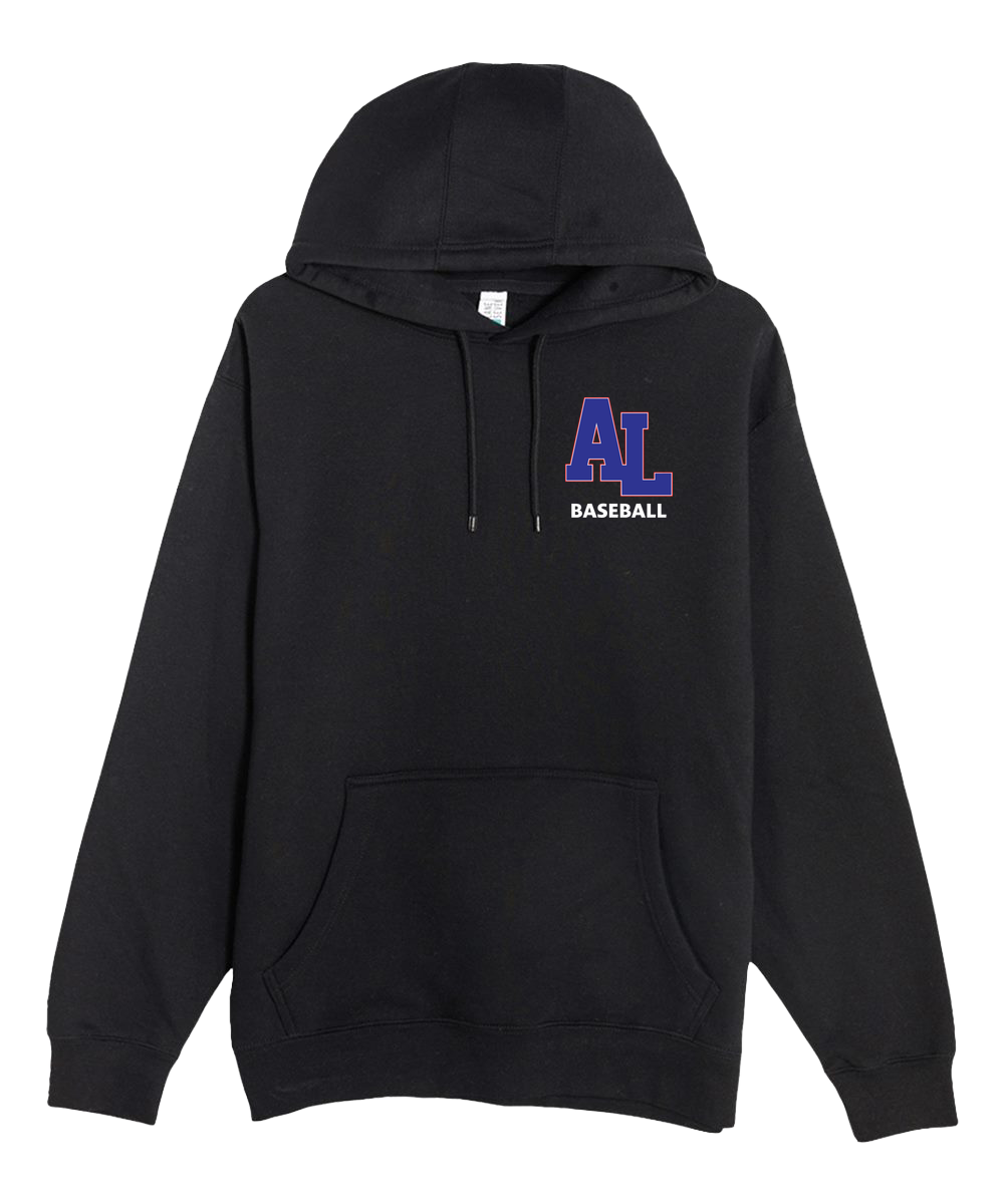 Albert Lea Youth Baseball - Black Hoodie Value - Left Chest