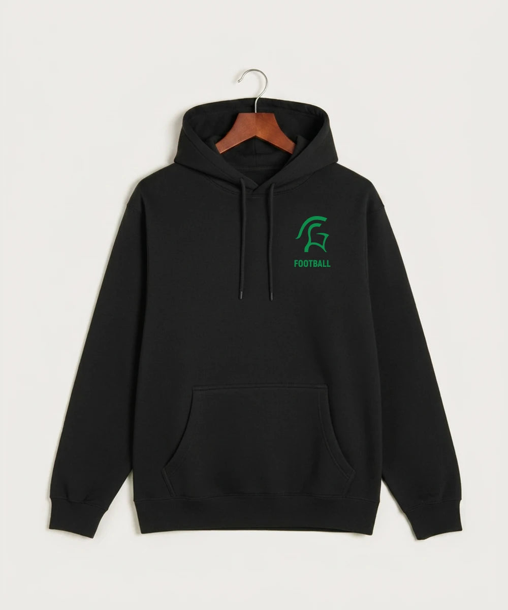 La Crescent-Hokah High School Football (Boys) - Black Hoodie Value - Left Chest