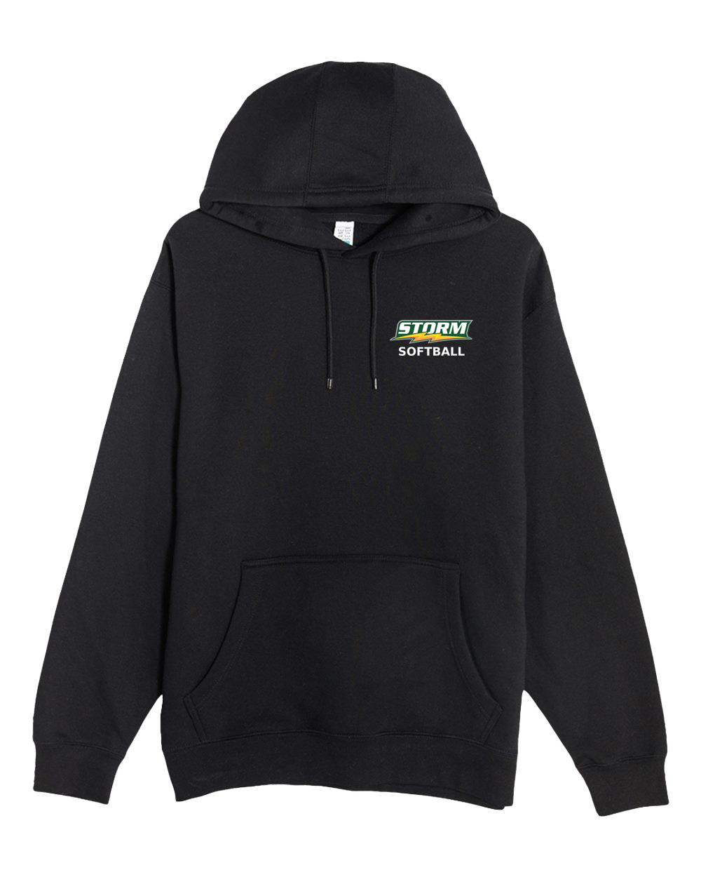 Sauk Rapids Rice Softball - Black Hoodie Value - Left Chest