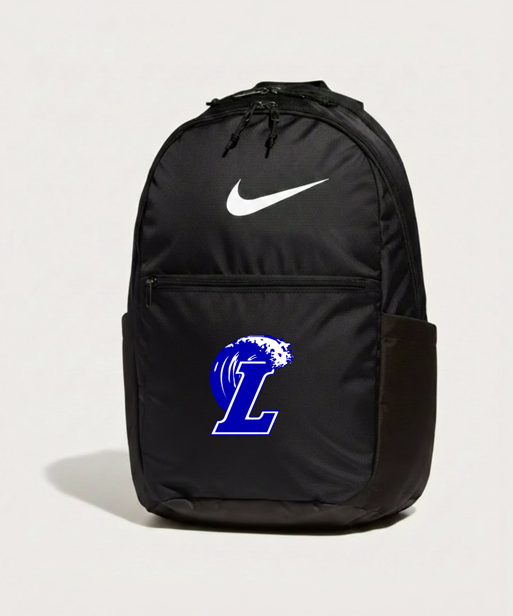Lakeview High School Football (Boys) - Black Nike Brasilia Medium Backpack NKDH7709
