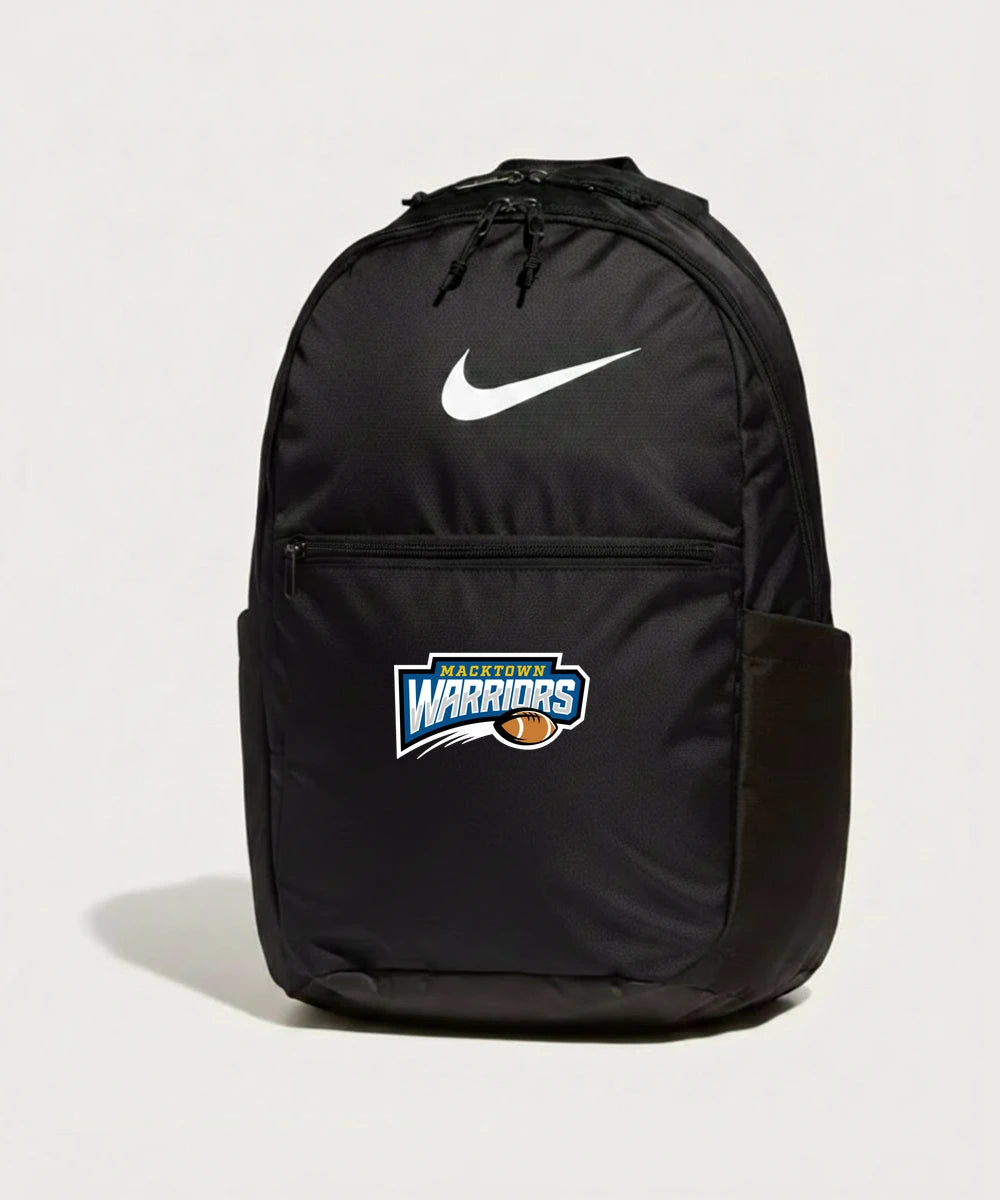 Macktown Warriors Football (Boys) - Black Nike Brasilia Medium Backpack NKDH7709
