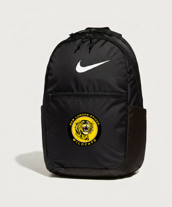 New London Spicer High School Football (Boys) - Black Nike Brasilia Medium Backpack NKDH7709