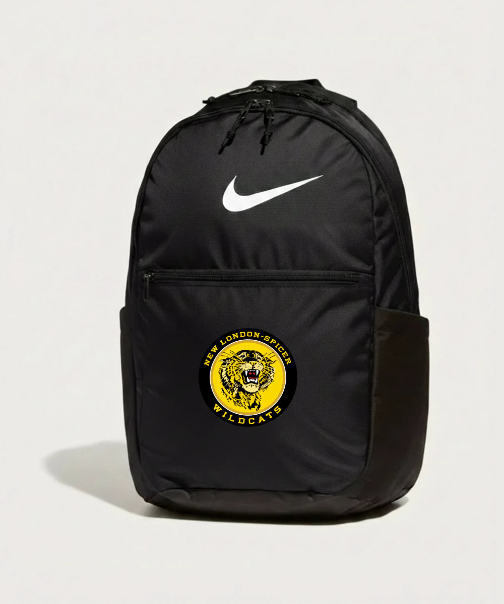 New London Spicer High School Football (Boys) - Black Nike Brasilia Medium Backpack NKDH7709