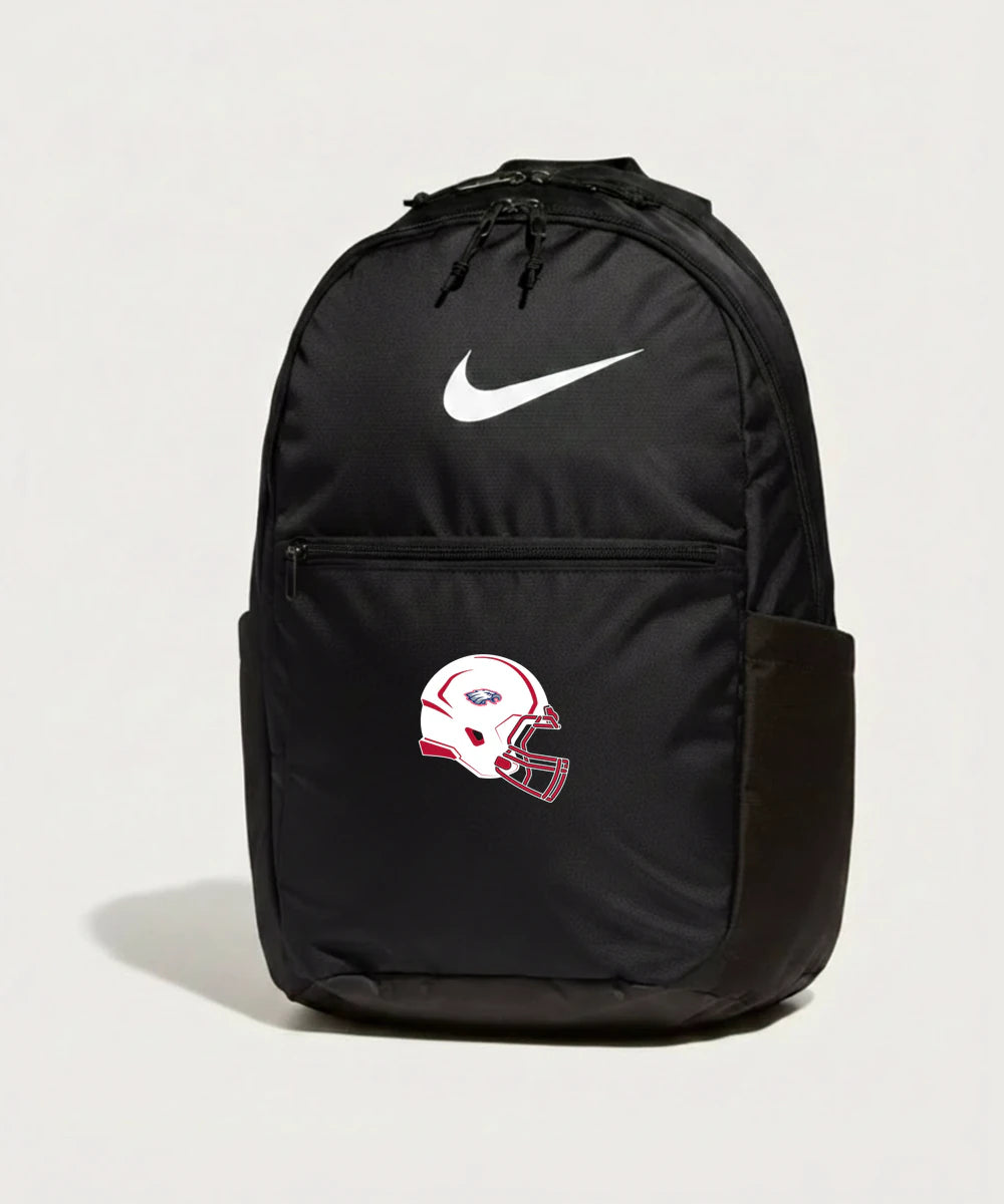 Pequot Lakes High School Football (Boys) - Black Nike Brasilia Medium Backpack NKDH7709