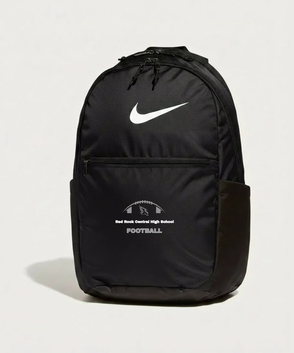 Red Rock Central High School Football (Boys) - Black Nike Brasilia Medium Backpack NKDH7709