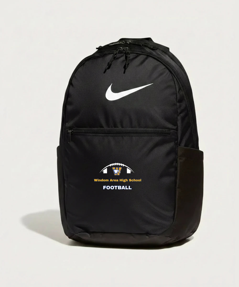 Windom Area High School Football (Boys) - Black Nike Brasilia Medium Backpack NKDH7709
