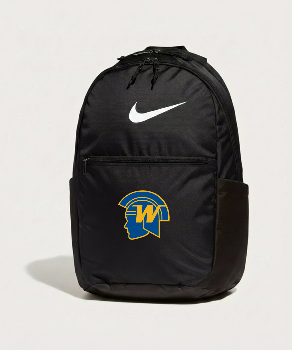 Wayzata High School Football (Boys) - Black Nike Brasilia Medium Backpack NKDH7709