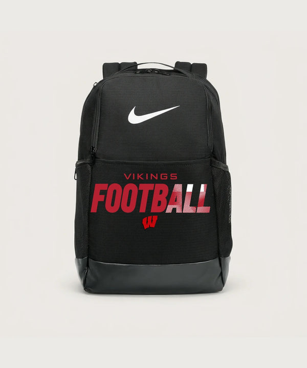 Wisconsin Lutheran High School Football (Boys) - Black Nike Brasilia Medium Backpack NKDH7709
