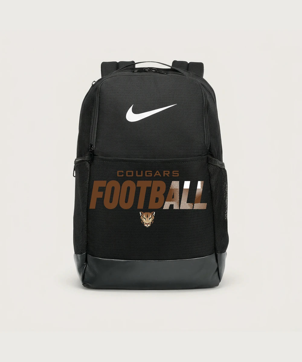 Ada Borup High School Football (Boys) - Black Nike Brasilia Medium Backpack NKDH7709