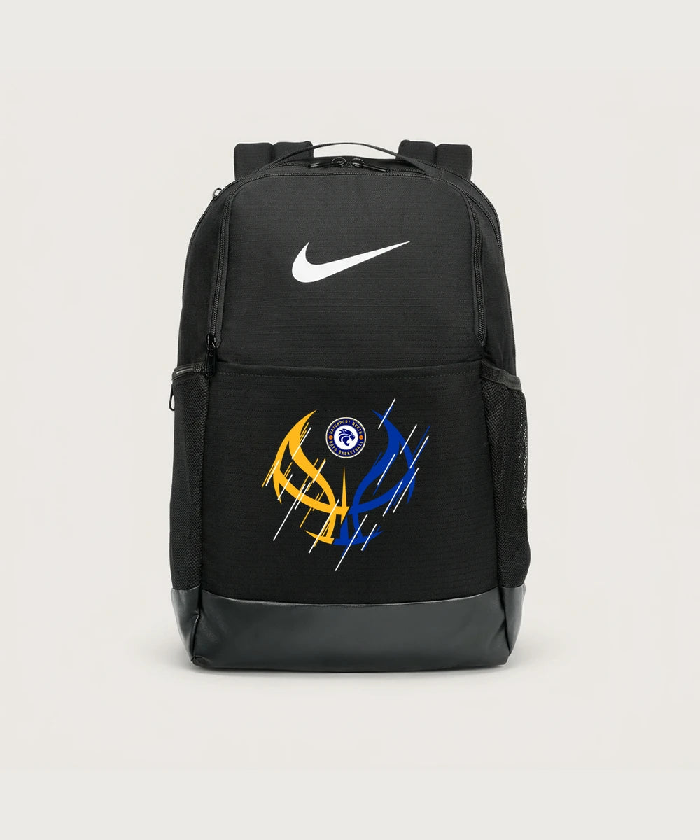 Davenport North High School Basketball Team Store - Black Nike Brasilia Medium Backpack NKDH7709