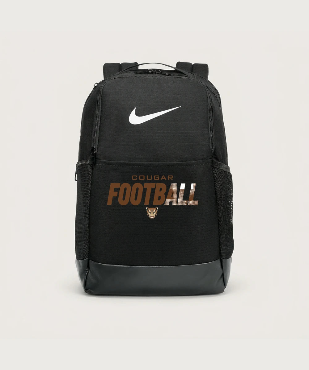 Ada Borup High School Football (Boys) - Black Nike Brasilia Medium Backpack NKDH7709
