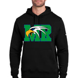 Maple River High School hockey_boys - Black Nike Club Fleece Sleeve Swoosh Pullover Hoodie NKDR1499