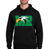 Maple River High School volleyball_girls - Black Nike Club Fleece Sleeve Swoosh Pullover Hoodie NKDR1499