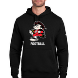 John Marshall High School football_boys - Black Nike Club Fleece Sleeve Swoosh Pullover Hoodie NKDR1499