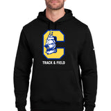 Clearview High School track_field - Black Nike Club Fleece Sleeve Swoosh Pullover Hoodie NKDR1499