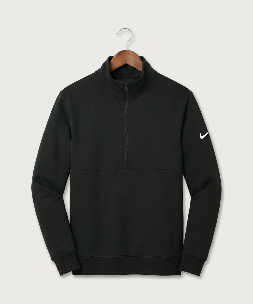 Duluth East High School Cheer (Coed) - Black Nike Club Fleece Sleeve Swoosh 1/2-Zip NKDX6718