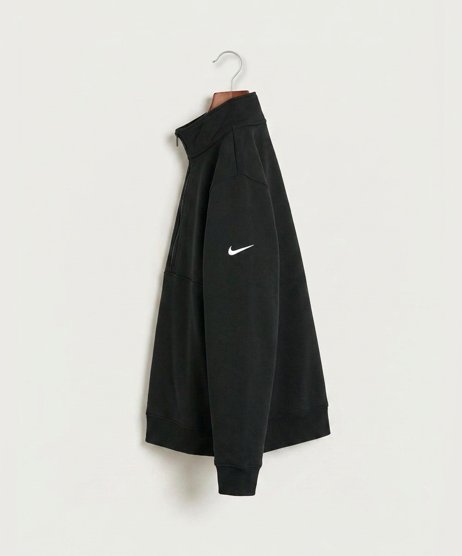Shelton High School FFA general - Black Nike Club Fleece Sleeve Swoosh 1/2-Zip NKDX6718 (side)