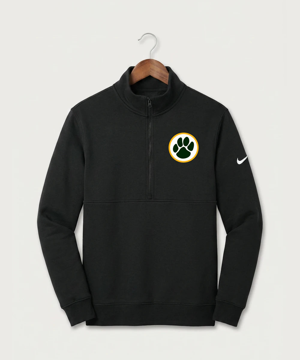 Ashwaubenon High School Football (Boys) - Black Nike Club Fleece Sleeve Swoosh 1/2-Zip NKDX6718