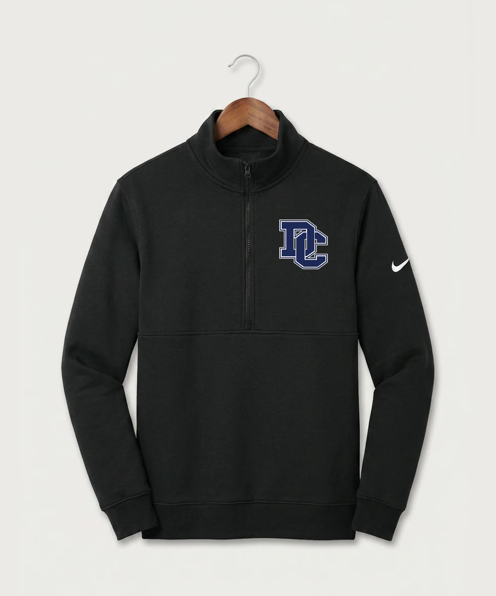 Dassel Cokato High School Football (Boys) - Black Nike Club Fleece Sleeve Swoosh 1/2-Zip NKDX6718