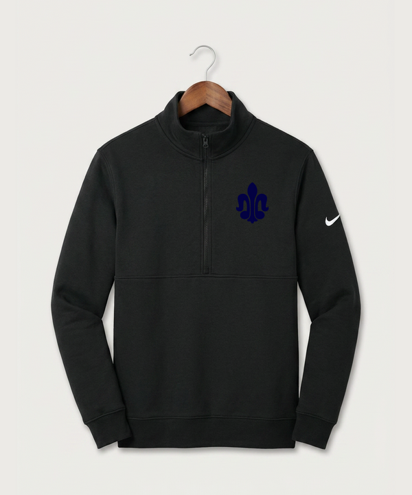 Saint Peter High School Athletics - Black Nike Club Fleece Sleeve Swoosh 1/2-Zip NKDX6718
