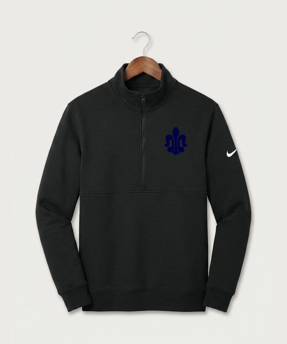 Saint Peter High School Athletics - Black Nike Club Fleece Sleeve Swoosh 1/2-Zip NKDX6718