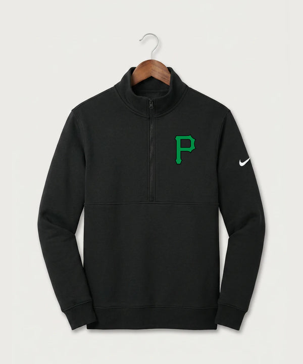 Pipestone Area High School Volleyball (Girls) - Black Nike Club Fleece Sleeve Swoosh 1/2-Zip NKDX6718