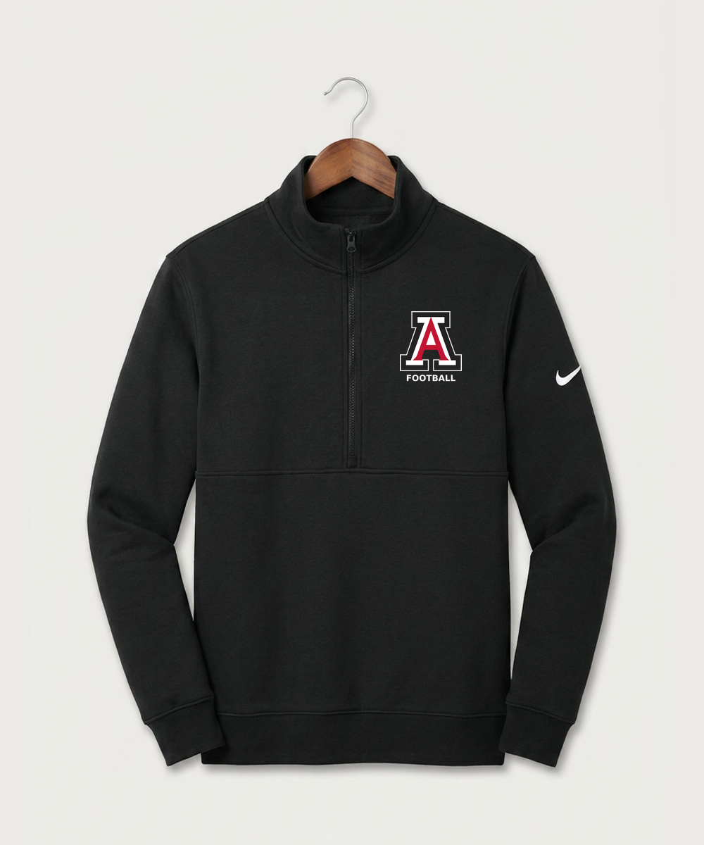 Amboy Football general - Black Nike Club Fleece Sleeve Swoosh 1/2-Zip NKDX6718