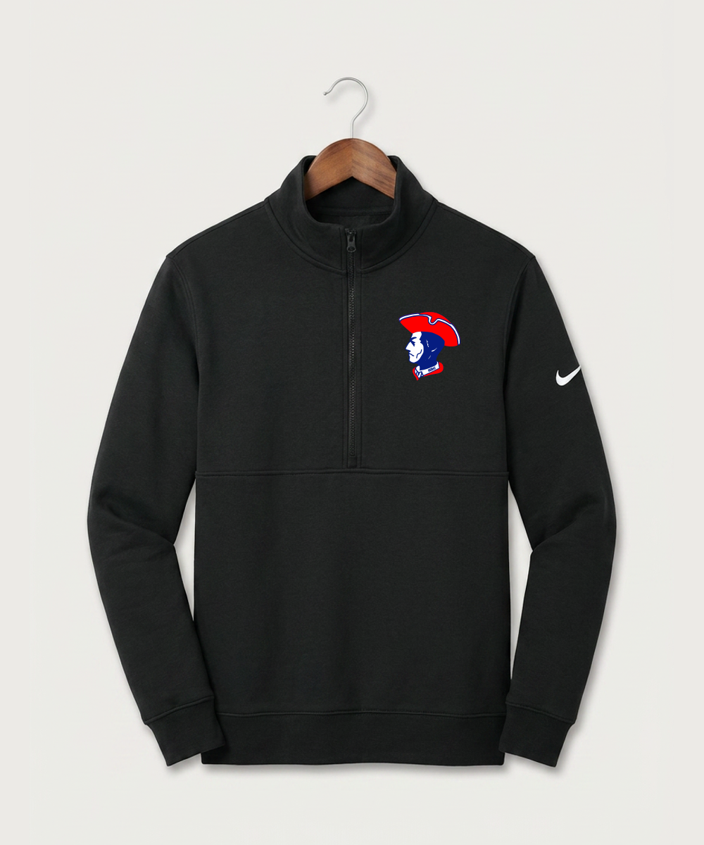 Hills-Beaver Creek High School Volleyball (Girls) - Black Nike Club Fleece Sleeve Swoosh 1/2-Zip NKDX6718