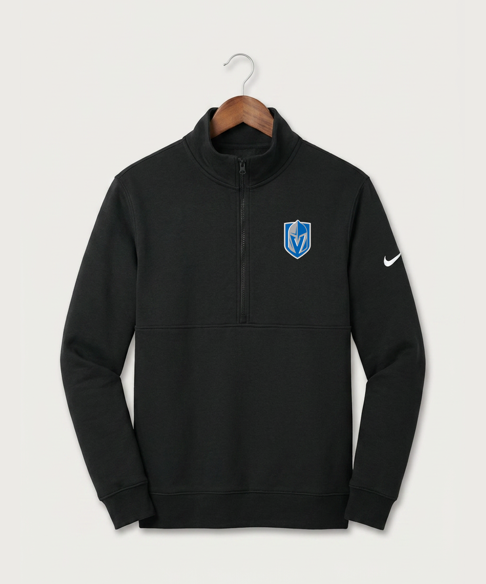 Lake Crystal-Welcome-Memorial High School Football (Boys) - Black Nike Club Fleece Sleeve Swoosh 1/2-Zip NKDX6718