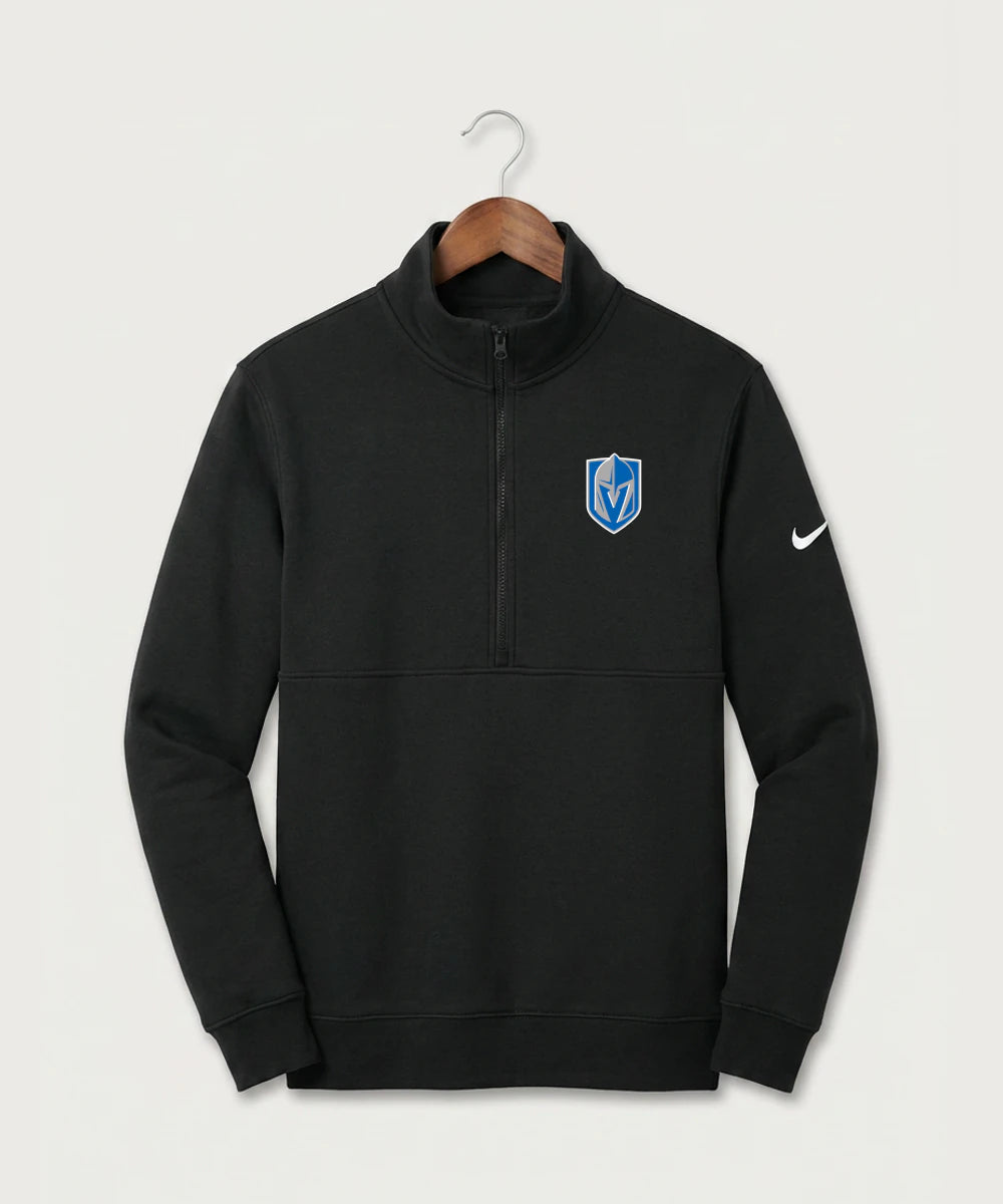Lake Crystal-Welcome-Memorial High School Football (Boys) - Black Nike Club Fleece Sleeve Swoosh 1/2-Zip NKDX6718