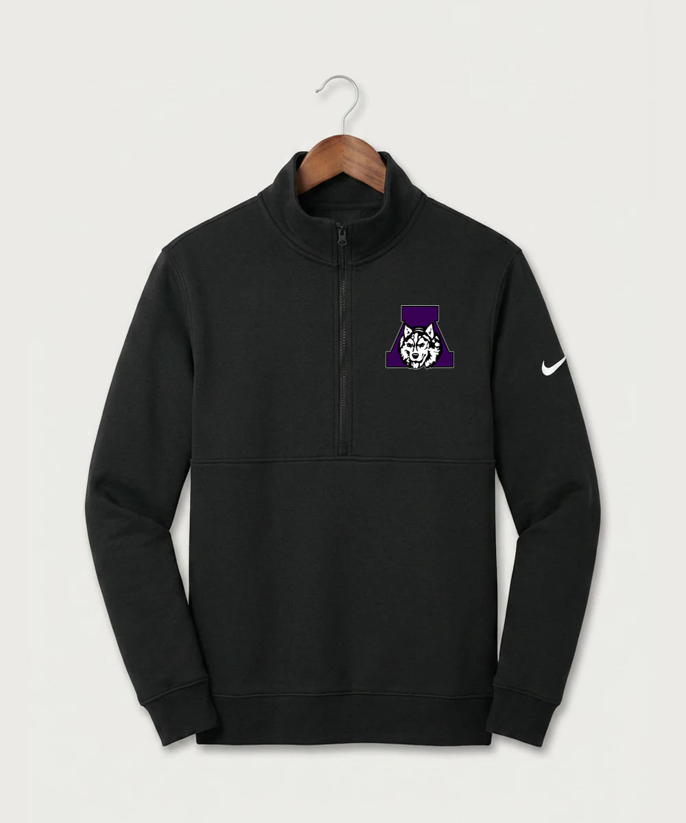 Albany High School Tennis (Boys) - Black Nike Club Fleece Sleeve Swoosh 1/2-Zip NKDX6718