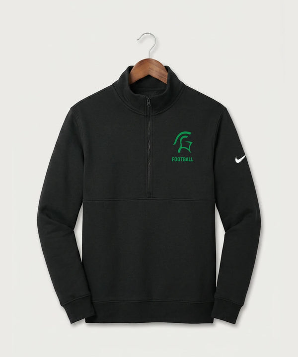 La Crescent-Hokah High School Football (Boys) - Black Nike Club Fleece Sleeve Swoosh 1/2-Zip NKDX6718