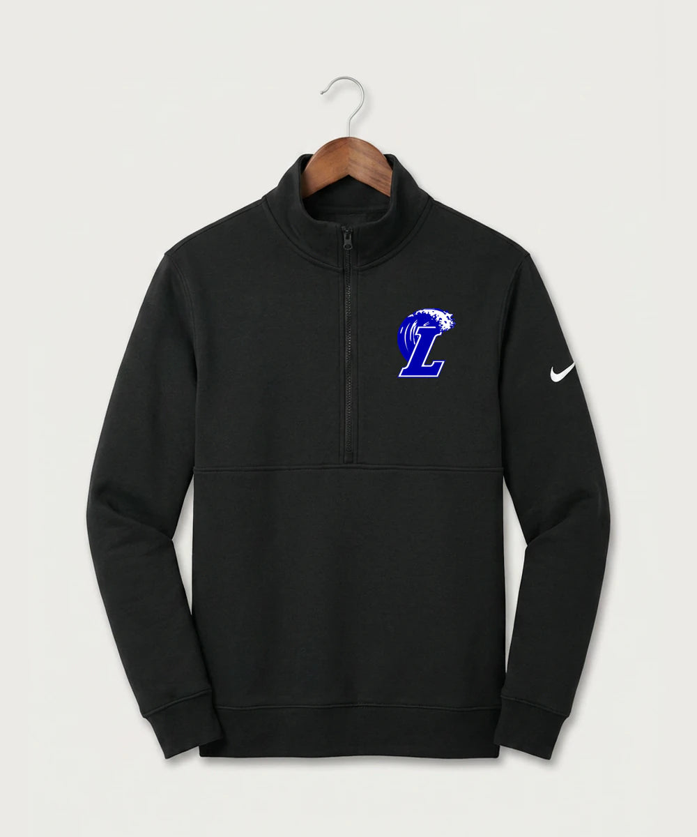 Lakeview High School Football (Boys) - Black Nike Club Fleece Sleeve Swoosh 1/2-Zip NKDX6718