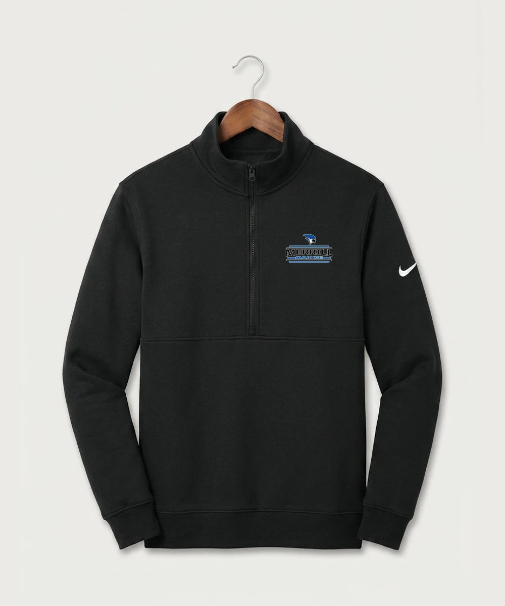 Merrill Dance and Cheer - Black Nike Club Fleece Sleeve Swoosh 1/2-Zip NKDX6718